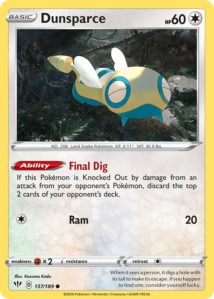 Dunsparce, Darkness Ablaze 137
