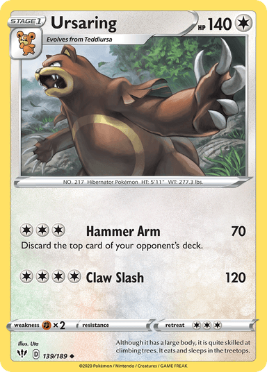 Ursaring, Darkness Ablaze 139