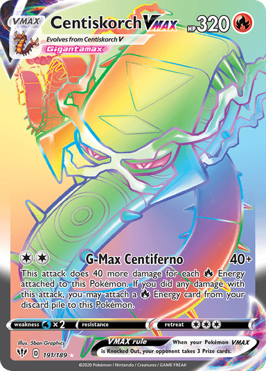 Centiskorch VMAX, Darkness Ablaze 191