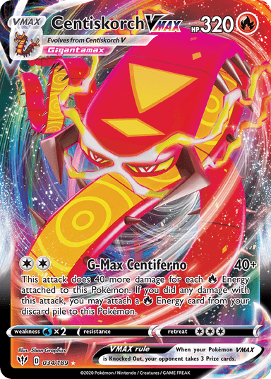 Centiskorch VMAX, Darkness Ablaze 34