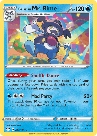Galarian Mr. Rime, Darkness Ablaze 36