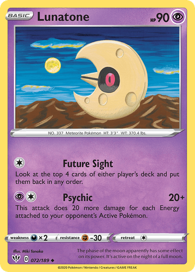 Lunatone, Darkness Ablaze 72