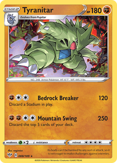 Tyranitar, Darkness Ablaze 88