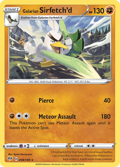 Galarian Sirfetch'd, Darkness Ablaze 98