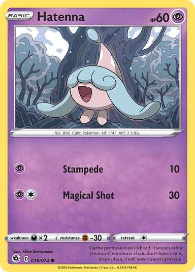Hatenna, Champion's Path 18