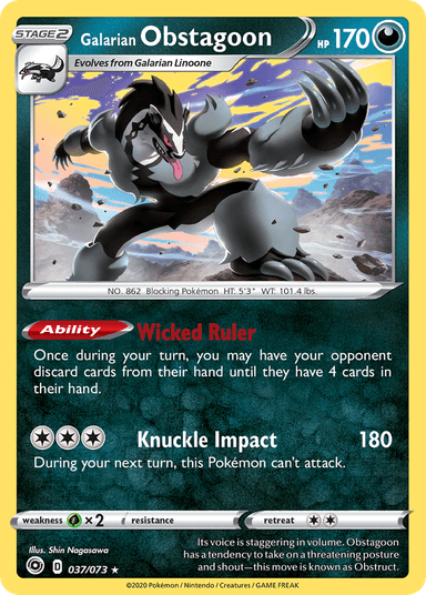 Galarian Obstagoon, Champion's Path 37
