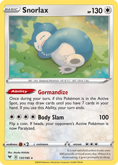 Snorlax, Vivid Voltage 131