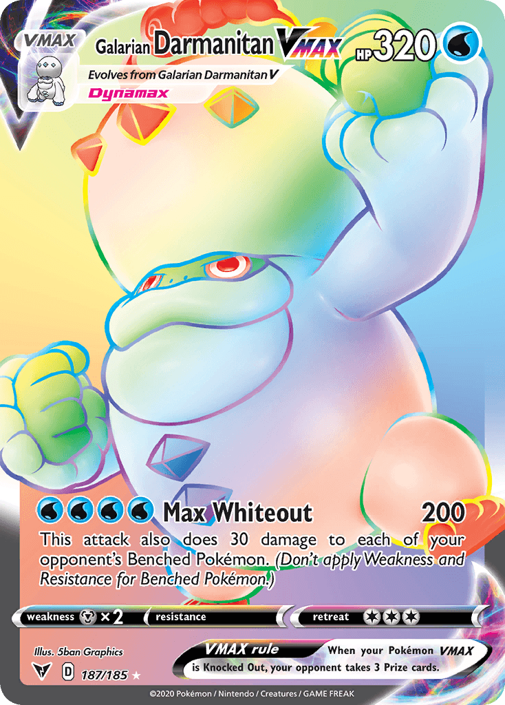 Galarian Darmanitan VMAX, Vivid Voltage 187