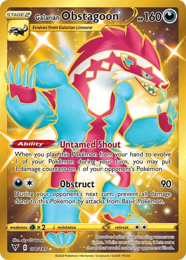 Galarian Obstagoon, Vivid Voltage 198