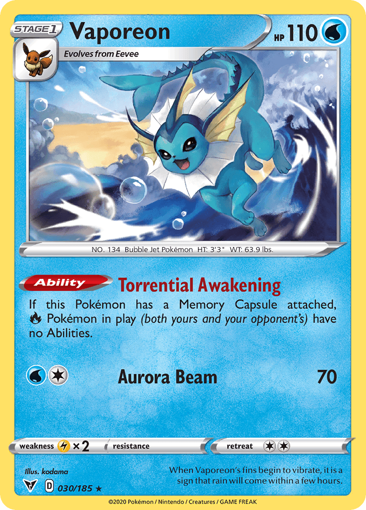 Vaporeon, Vivid Voltage 30