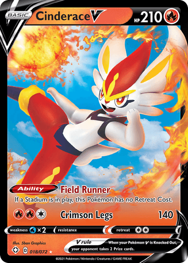 Cinderace V, Shining Fates 18