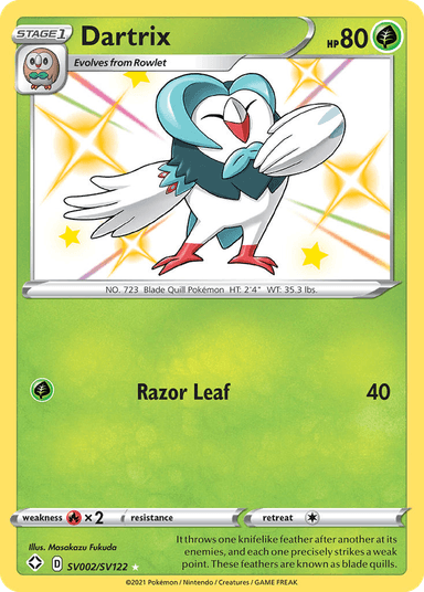 Dartrix, Shining Fates Shiny Vault SV002