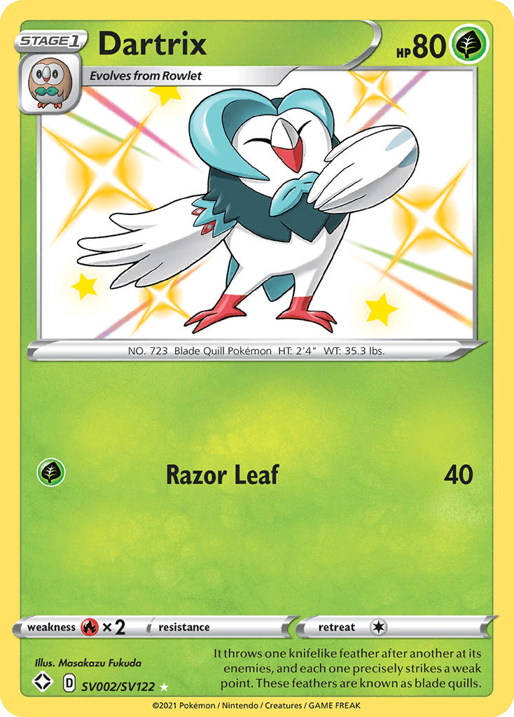 Dartrix, Shining Fates Shiny Vault SV002