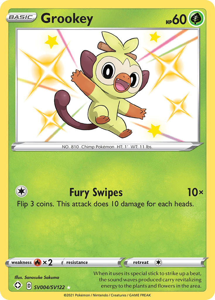Grookey, Shining Fates Shiny Vault SV004
