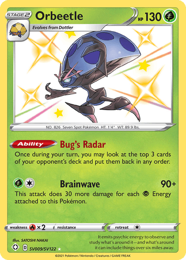 Orbeetle, Shining Fates Shiny Vault SV009