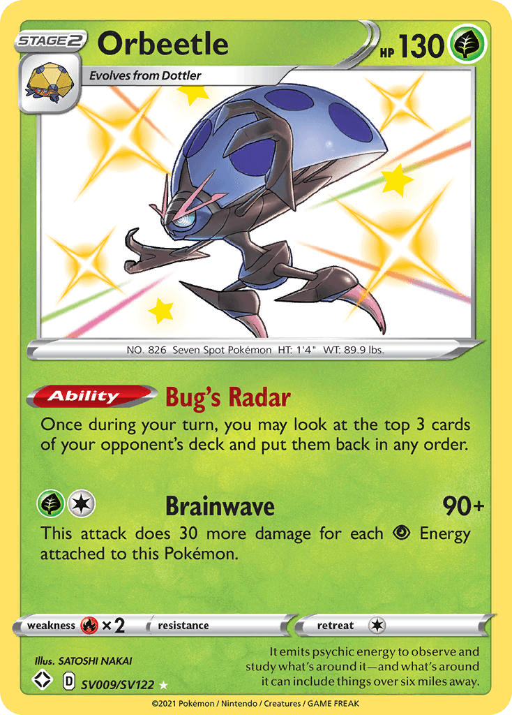 Orbeetle, Shining Fates Shiny Vault SV009