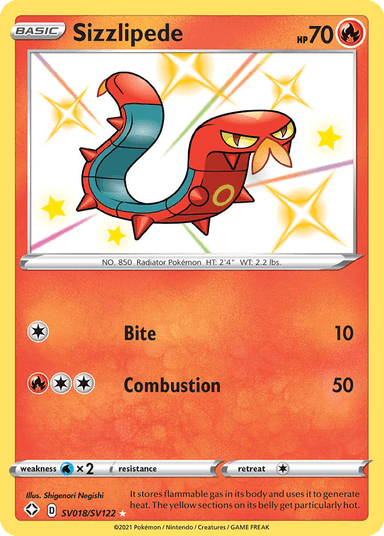 Sizzlipede, Shining Fates Shiny Vault SV018