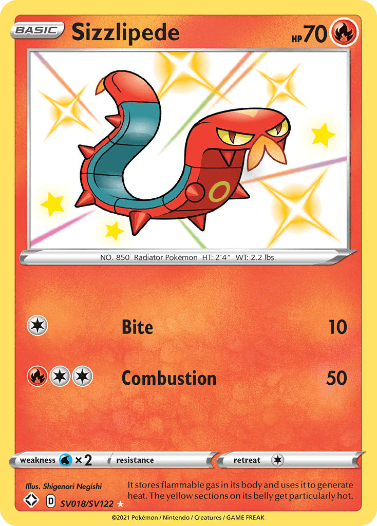 Sizzlipede, Shining Fates Shiny Vault SV018