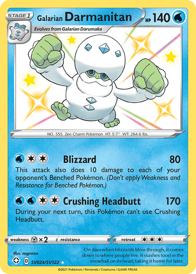 Galarian Darmanitan, Shining Fates Shiny Vault SV024
