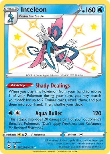 Inteleon, Shining Fates Shiny Vault SV027