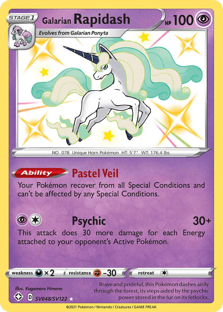 Galarian Rapidash, Shining Fates Shiny Vault SV048