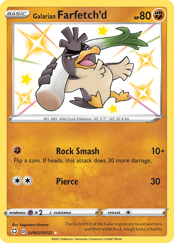 Galarian Farfetch'd, Shining Fates Shiny Vault SV063