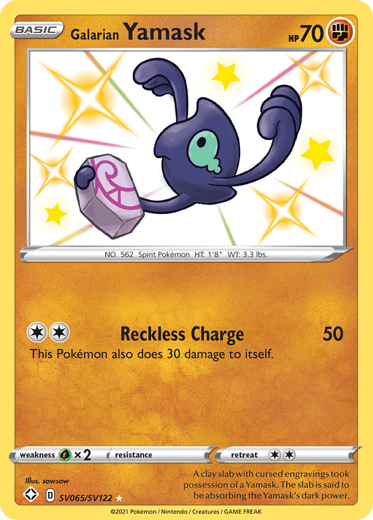 Galarian Yamask, Shining Fates Shiny Vault SV065
