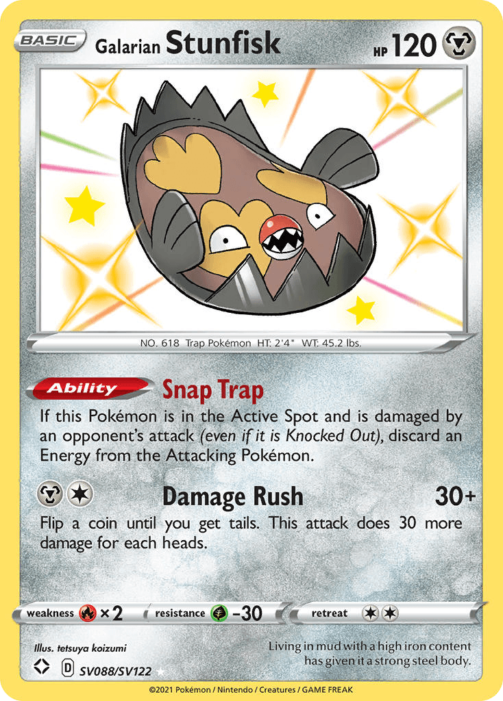 Galarian Stunfisk, Shining Fates Shiny Vault SV088