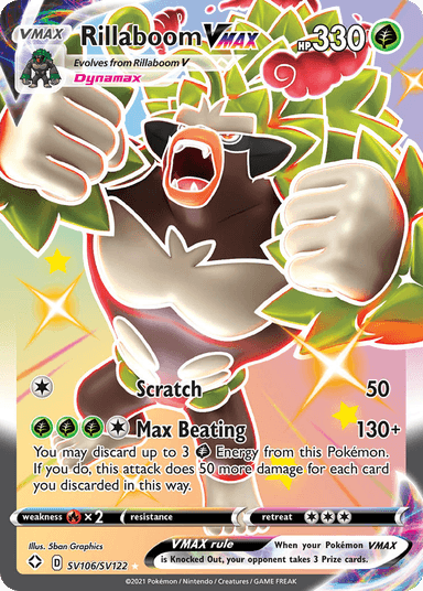 Rillaboom VMAX, Shining Fates Shiny Vault SV106
