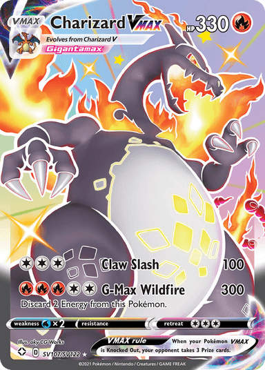 Charizard VMAX, Shining Fates Shiny Vault SV107
