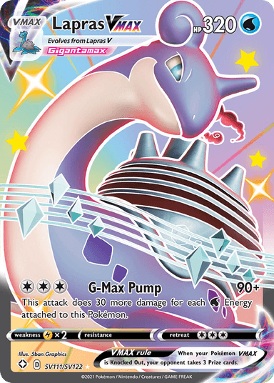 Lapras VMAX, Shining Fates Shiny Vault SV111