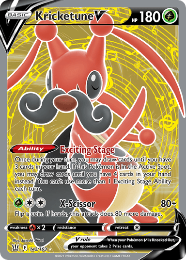 Kricketune V, Battle Styles 142