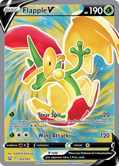 Flapple V, Battle Styles 143