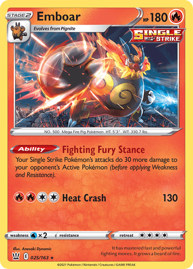 Emboar, Battle Styles 25