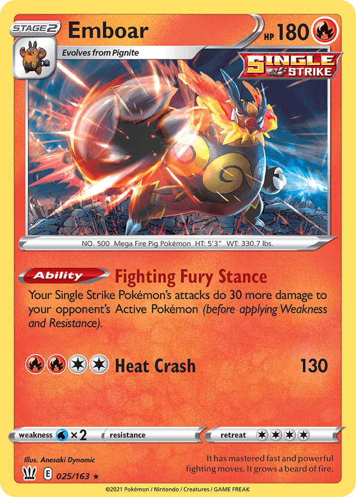 Emboar, Battle Styles 25