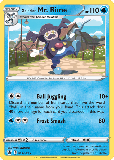 Galarian Mr. Rime, Battle Styles 35