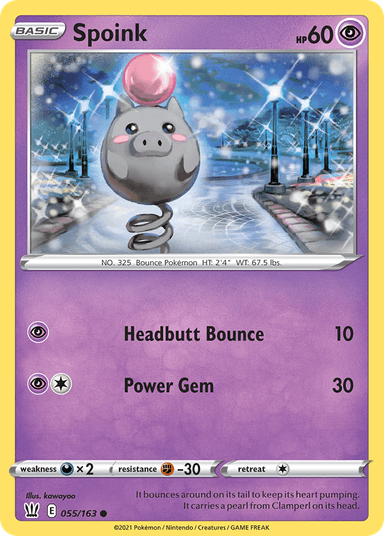 Spoink, Battle Styles 55