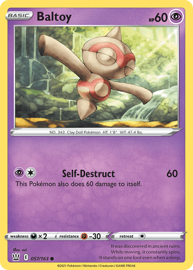 Baltoy, Battle Styles 57
