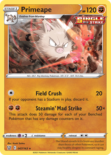 Primeape, Battle Styles 67