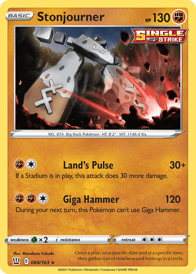 Stonjourner, Battle Styles 84