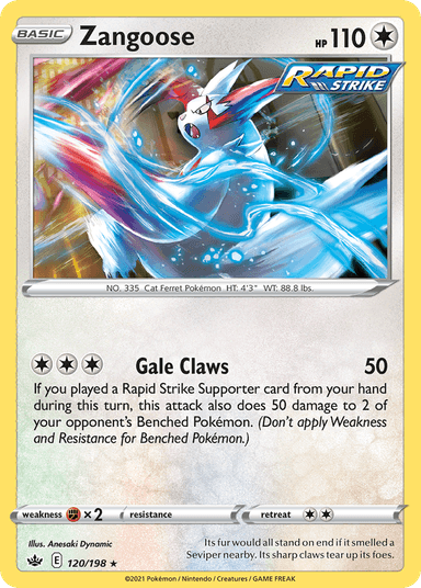 Zangoose, Chilling Reign 120