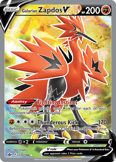 Galarian Zapdos V, Chilling Reign 173