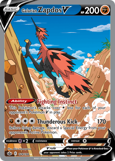 Galarian Zapdos V, Chilling Reign 174