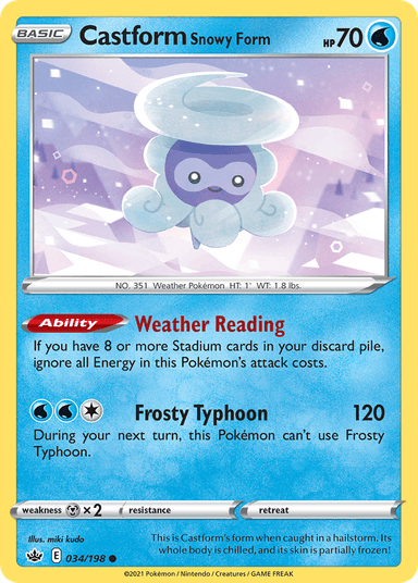 Castform Snowy Form, Chilling Reign 34