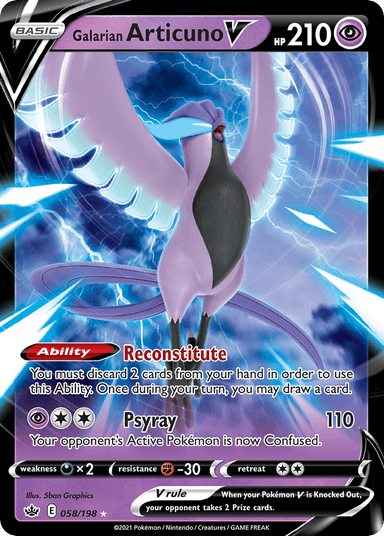 Galarian Articuno V, Chilling Reign 58