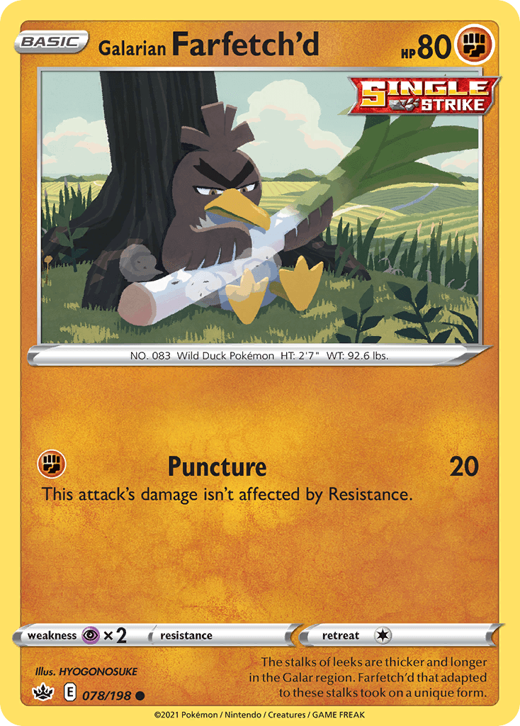 Galarian Farfetch'd, Chilling Reign 78