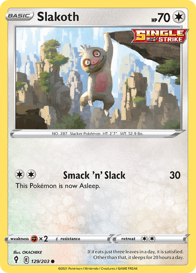 Slakoth, Evolving Skies 129