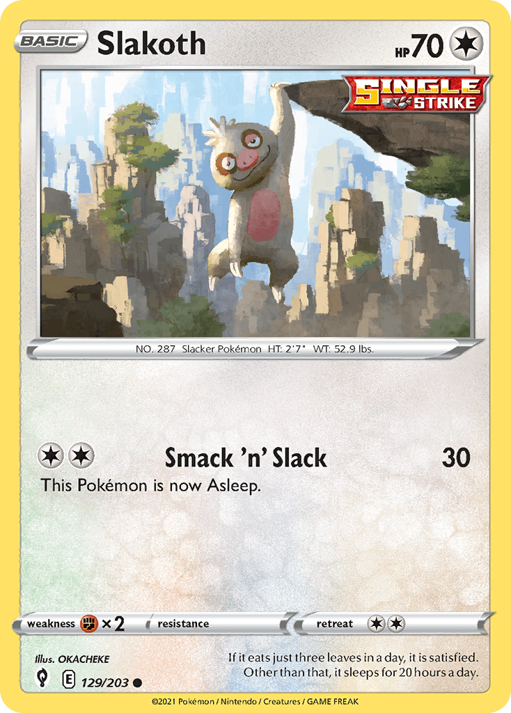 Slakoth, Evolving Skies 129