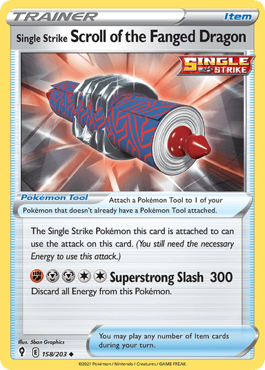 Single Strike Scroll of the Fanged Dragon, Evolving Skies 158