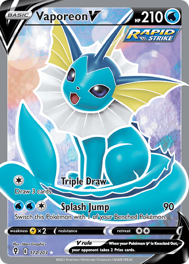 Vaporeon V, Evolving Skies 172